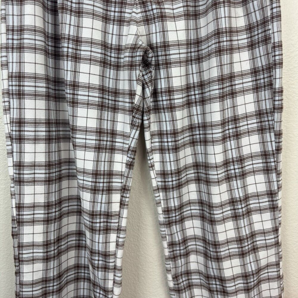 Hollister Ultra High Rise Vintage Baggy Pants Plaid Flannel Brown 13S W31 - Picture 5 of 16